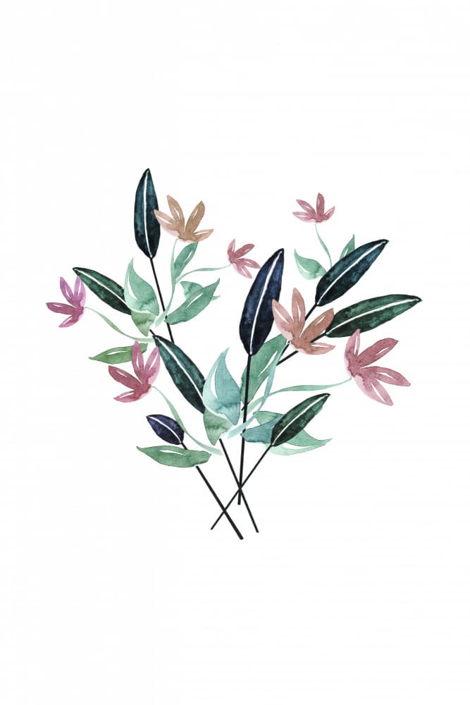 Delicate Watercolor Florals by Karen Menzenbach — canvas wall art