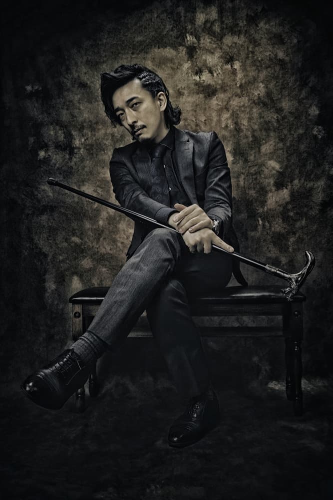 Elegant Man with Cane by KOIKI — canvas wall art
