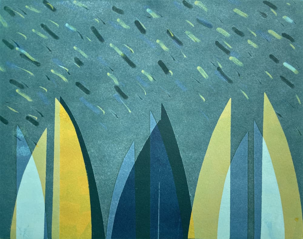 Sailing In The Rain by Susan Smereka — canvas wall art