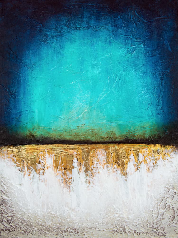 Abstract Ocean Horizon by Alyson Storms — canvas wall art