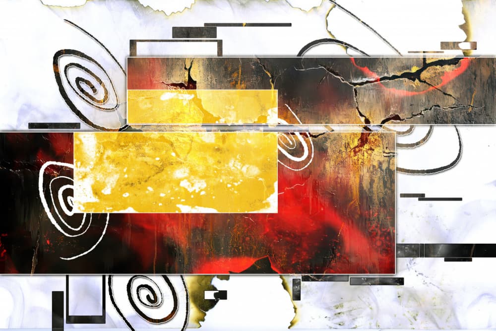 Abstract Grunge Art Unique Aesthetic 20 by Rafal Kulik — canvas wall art