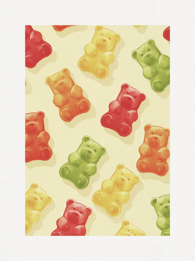Colorful Gummy Bears by Andreas Magnusson — canvas wall art
