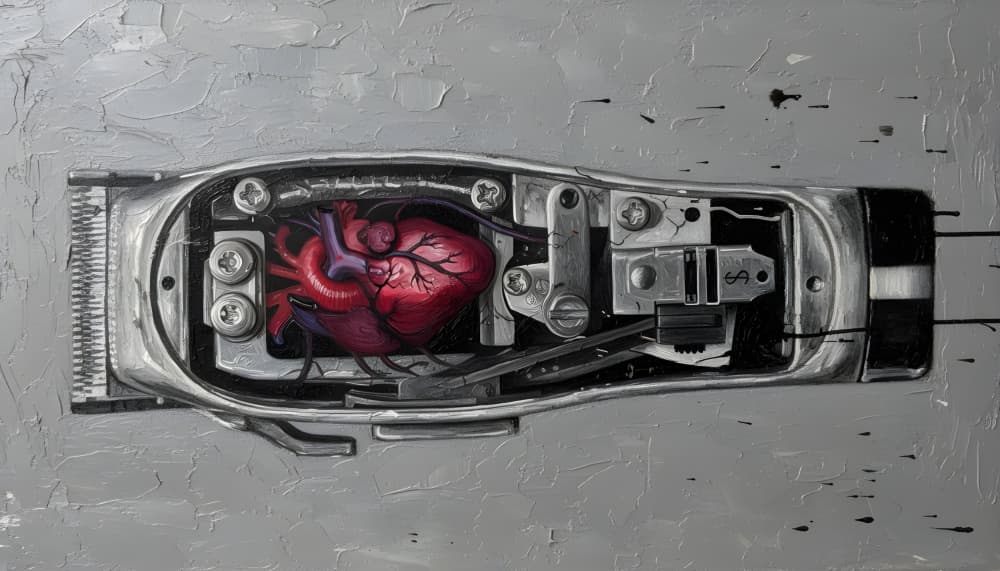 Mechanical Heart Clipper by HUGO — canvas wall art