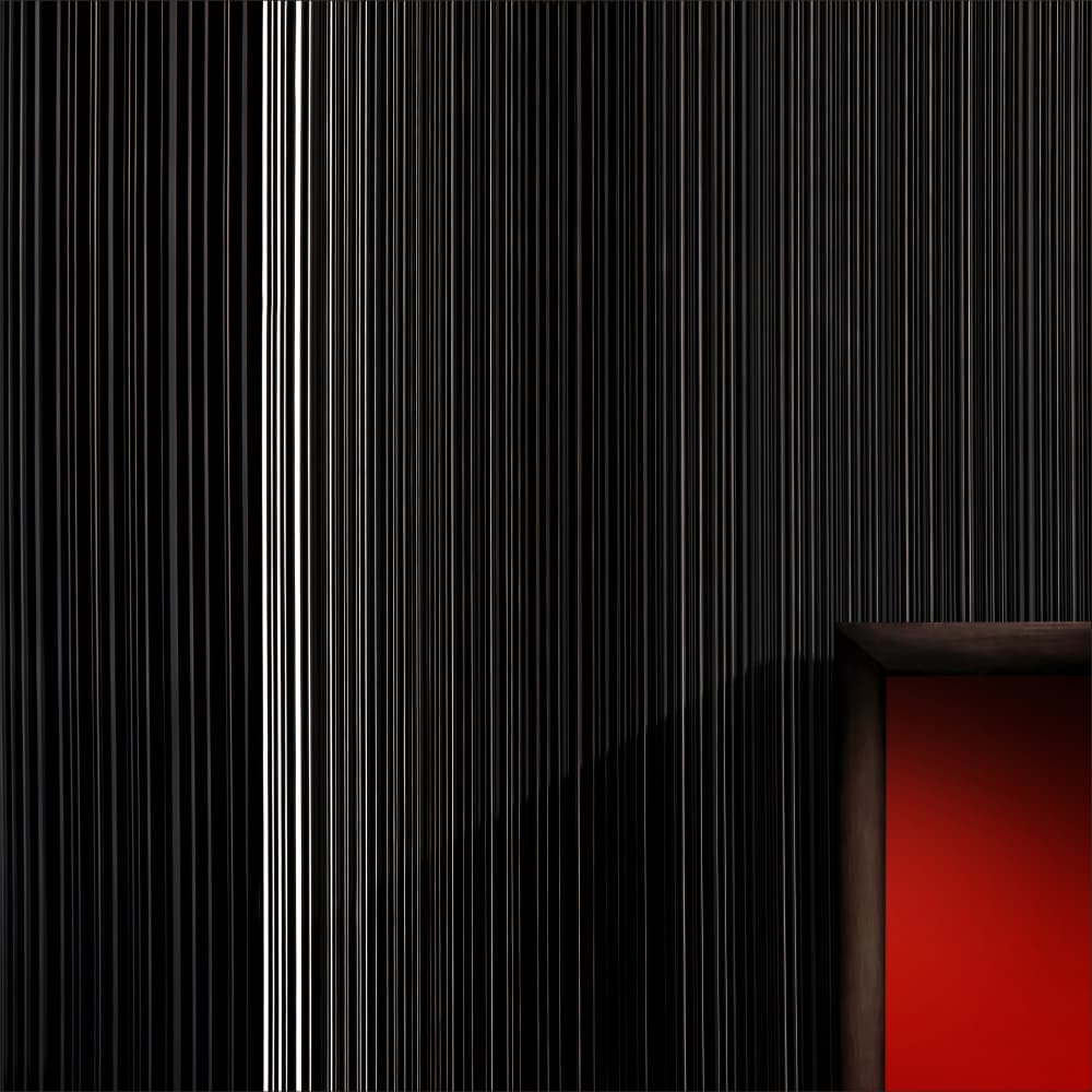 Vertical Lines Red Accent by Gilbert Claes — canvas wall art