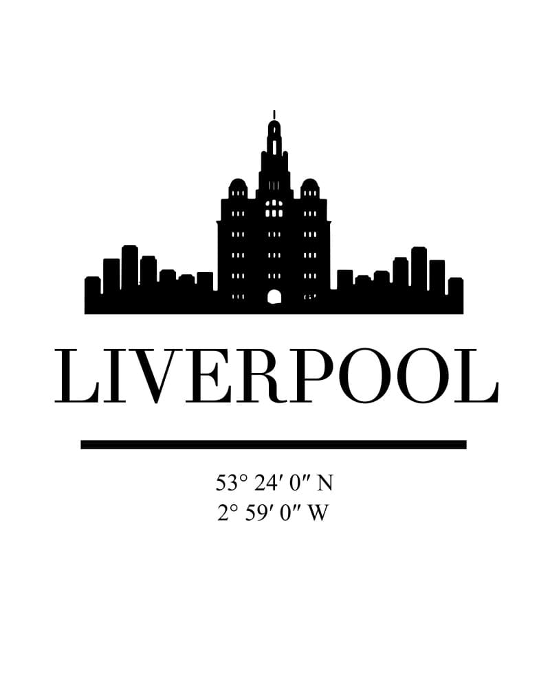 Iconic Liverpool Silhouette by Emiliano Deificus — canvas wall art