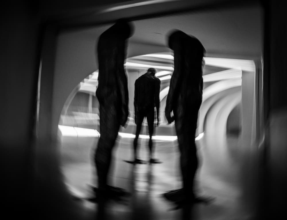 Mysterious Corridor Figures by HAN dong hee — canvas wall art