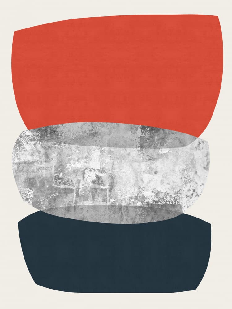 Balanced Abstract Shapes by Vitor Costa — canvas wall art