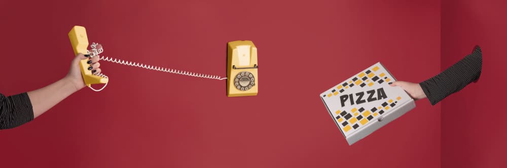 Retro Pizza Delivery by Julia Ramiro — canvas wall art