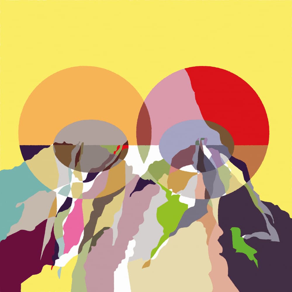 Colorful Abstract Mountains by Rafa Mateo — canvas wall art