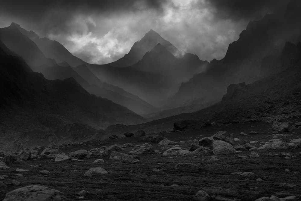 Dramatic Mountain Mist by swapnil deshpande — canvas wall art