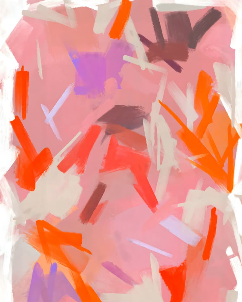 Vibrant Pink Abstraction by Uma Gokhale — canvas wall art