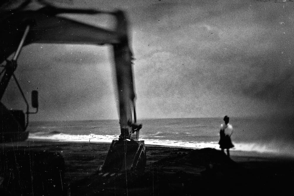 Lone Figure Dark Coast by Teruhiko Tsuchida — canvas wall art