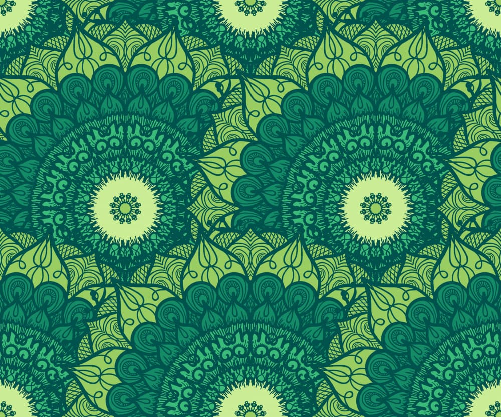 Ornate Green Mandalas by Marika Barsrsind β canvas wall art