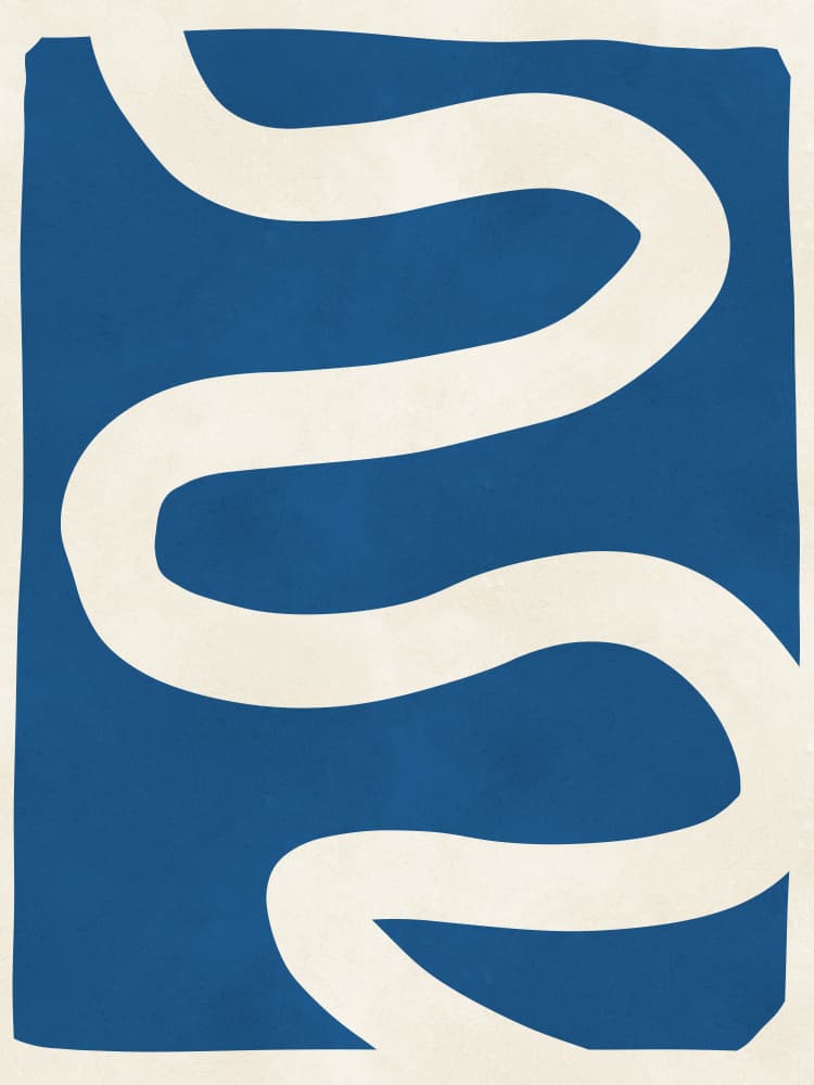 Blue Organic Flow by Vitor Costa — canvas wall art