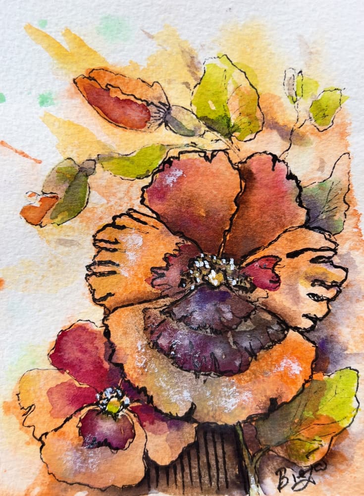 Vibrant Autumn Flowers by Anda Bieza — canvas wall art