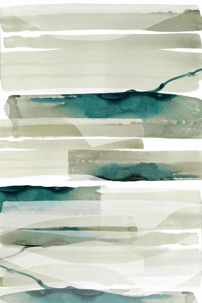 Organic Teal Layers by cartissi — canvas wall art