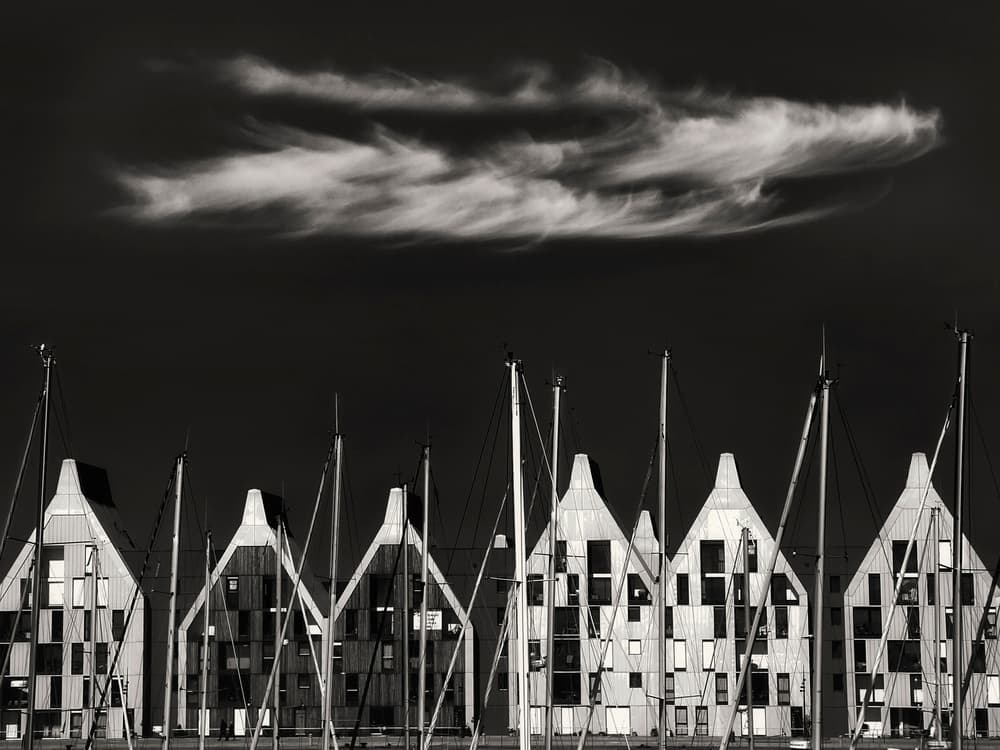 Geometric Marina Sky by Yvette Depaepe — canvas wall art