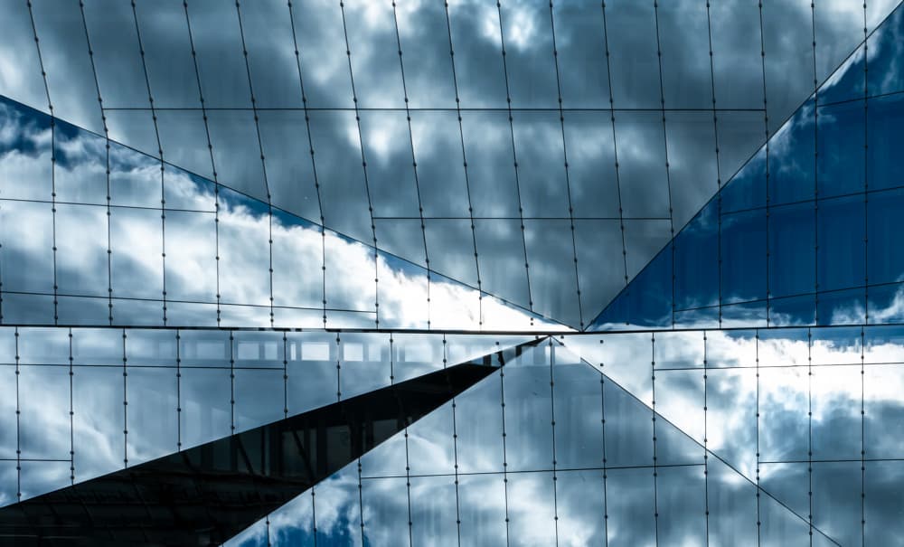 Geometric Cloud Reflections by Markus Auerbach — canvas wall art