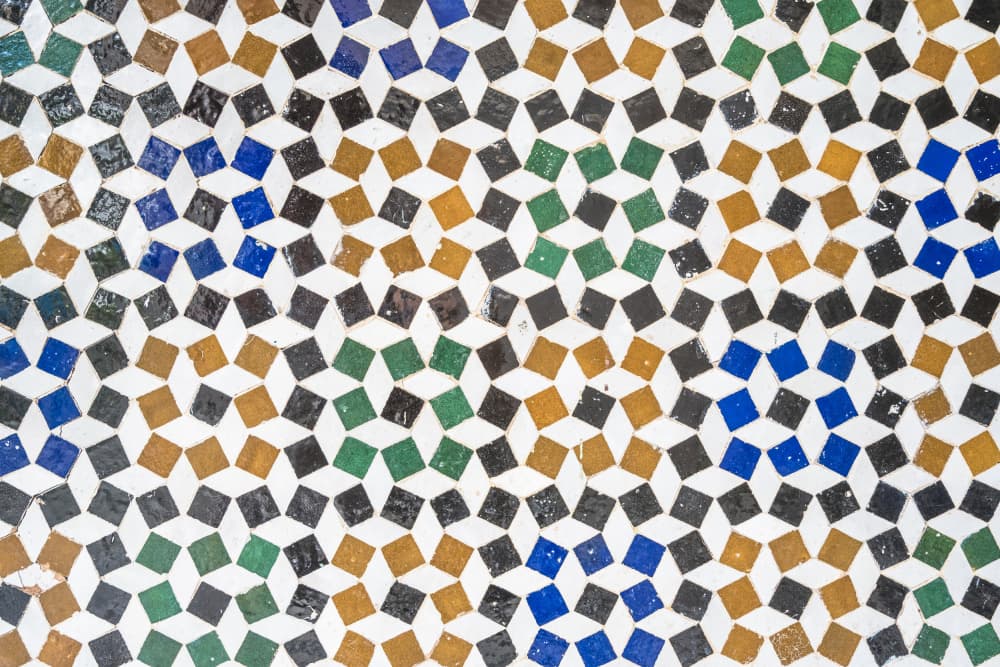 Vibrant Moroccan Zellige Pattern by Photolovers — canvas wall art