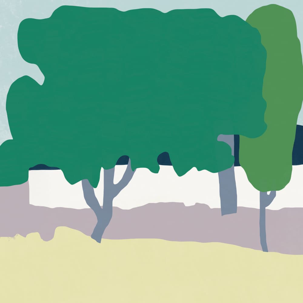Abstract Garden House by Little Dean — canvas wall art