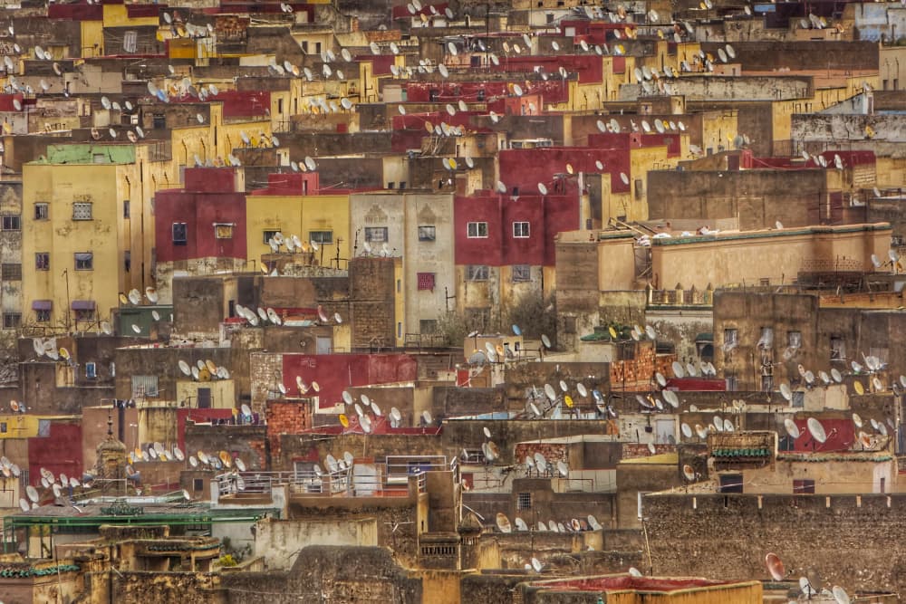 Old City Rooftops by Frank Bruynseraede — canvas wall art