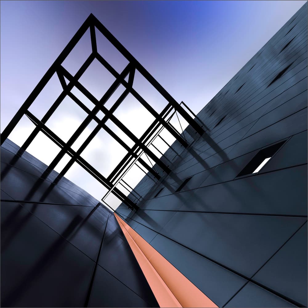 Sleek Architectural Angles by Gilbert Claes — canvas wall art