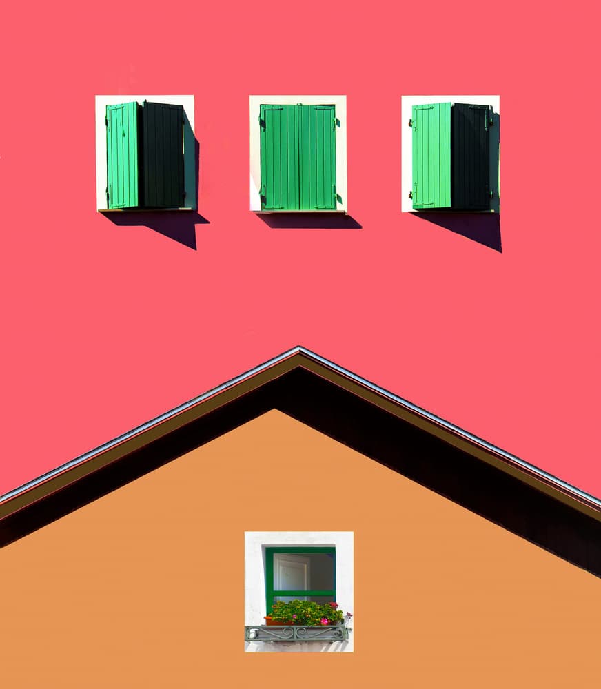 Vibrant Geometric Facade by Arnon Orbach — canvas wall art