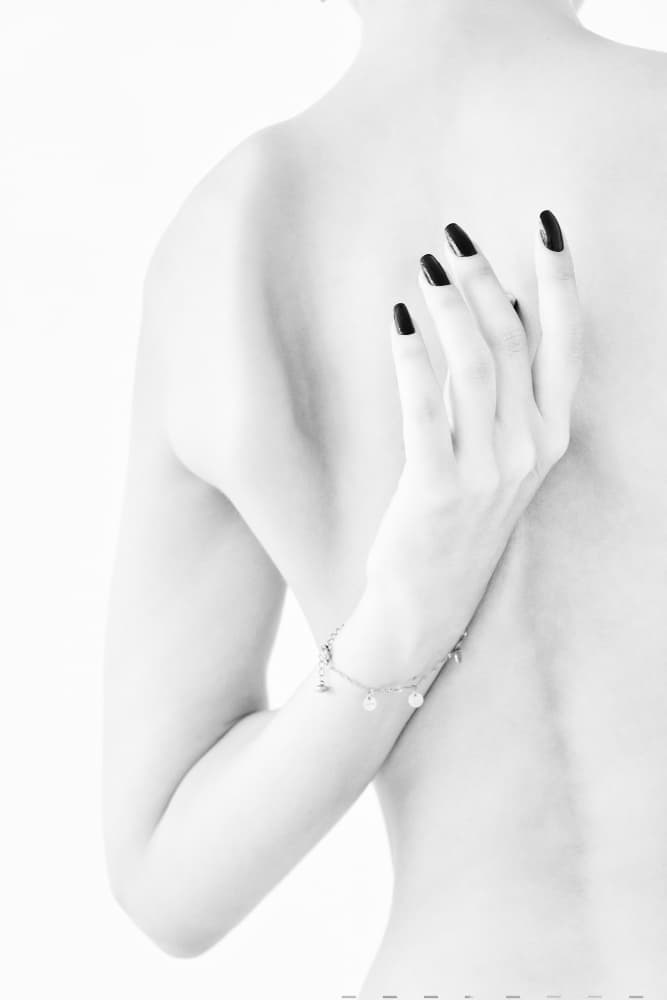 Graceful Back Black Nails by Alexandr — canvas wall art