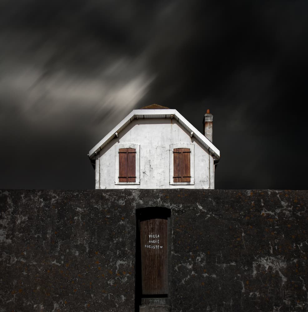 Isolated White House by Gilbert Claes — canvas wall art