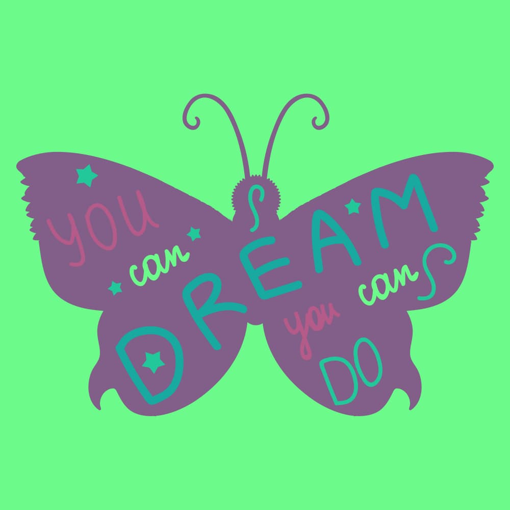 Dream Do Butterfly Quote by Marika Barsrsind β canvas wall art