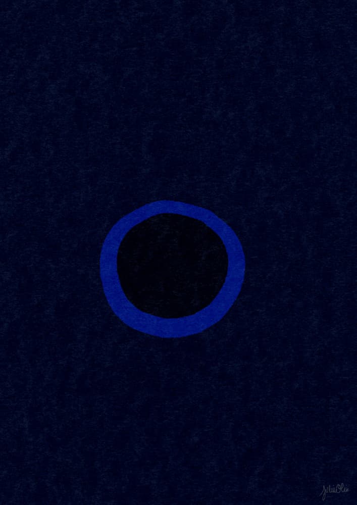 Cosmic Blue Circle by Julie Olivi — canvas wall art
