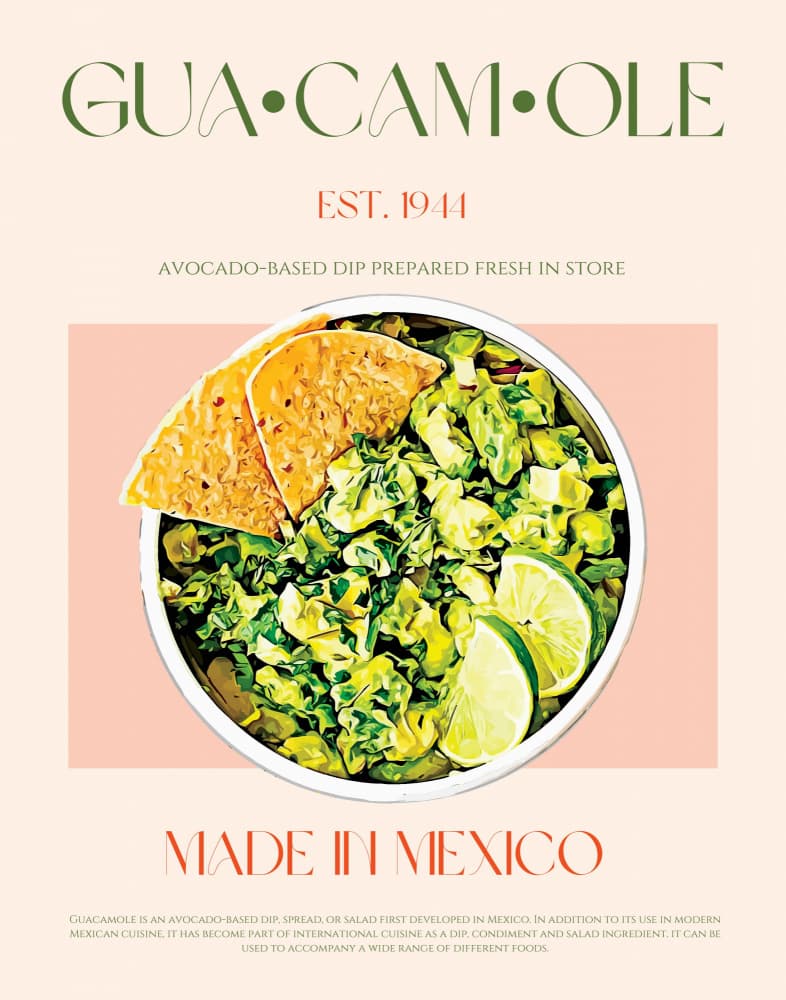 Fresh Guacamole Bowl by Nazma Khokhar — canvas wall art