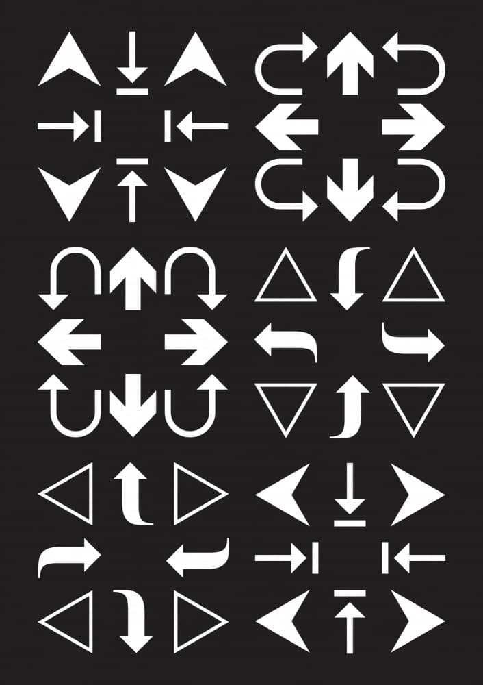 Modern Directional Arrows by kathrinmay — canvas wall art