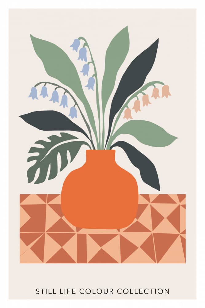Modern Floral Still Life by casa cartissi — canvas wall art