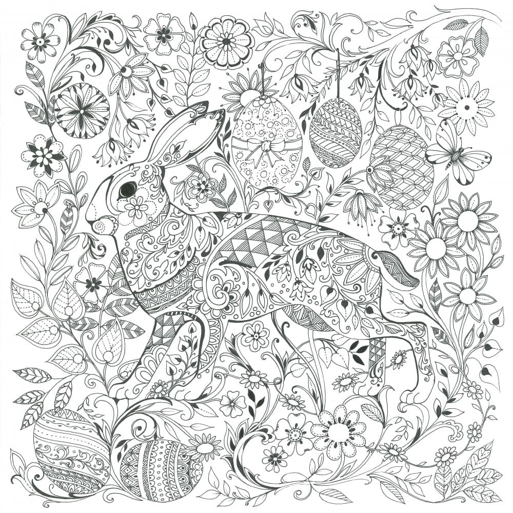 Floral Hare Dance by Isabelle Brent — canvas wall art