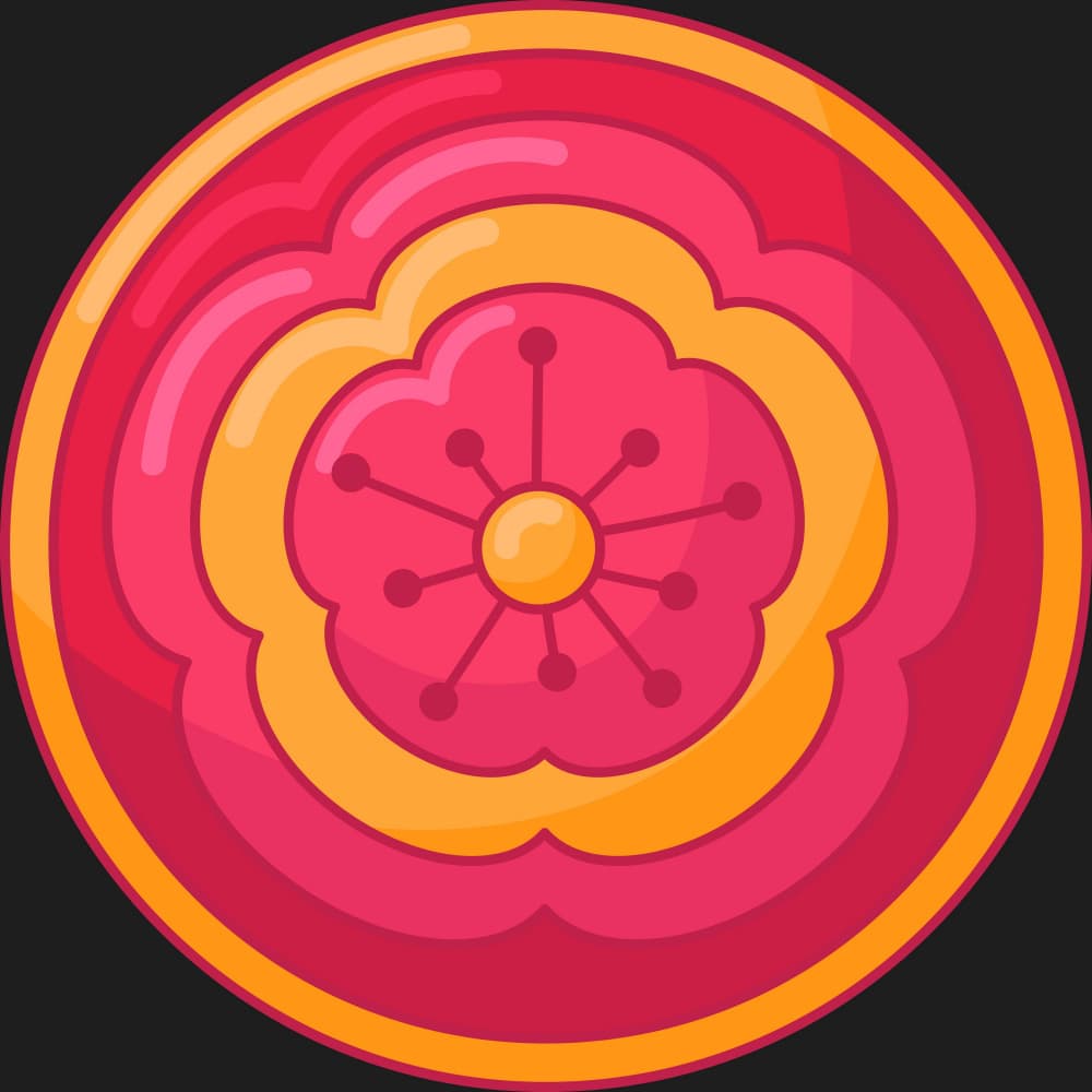 Pink Blossom Medallion by Marika Barsrsind β canvas wall art