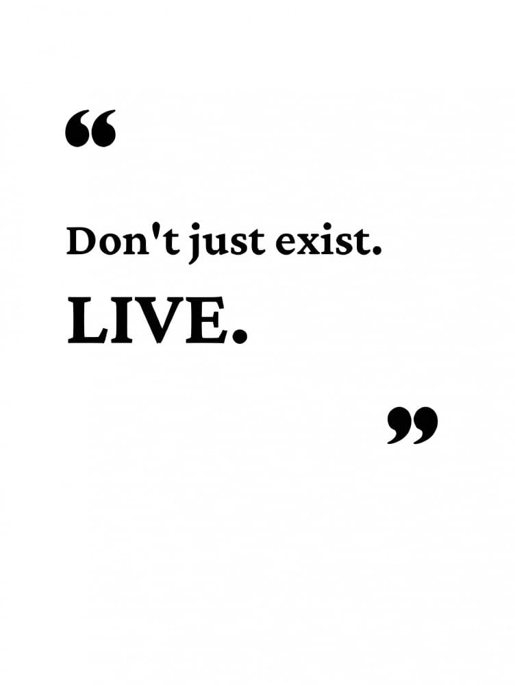 Don't Just Exist Live by Kristina N. - SoulArt Shop — canvas wall art