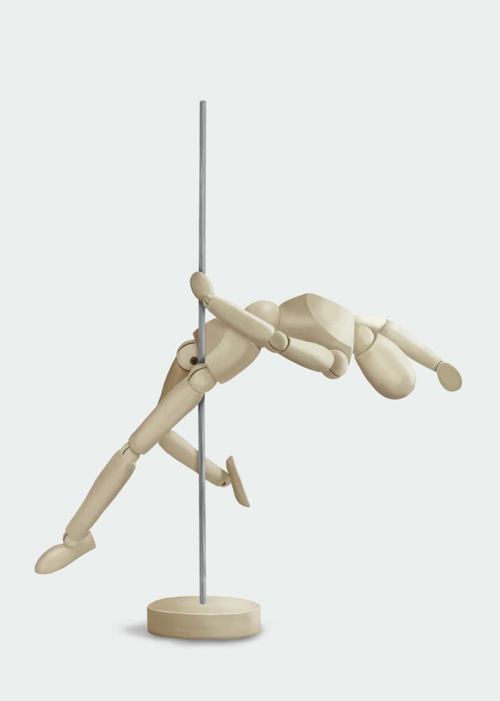 Dynamic Mannequin Pose by ByKammille — canvas wall art