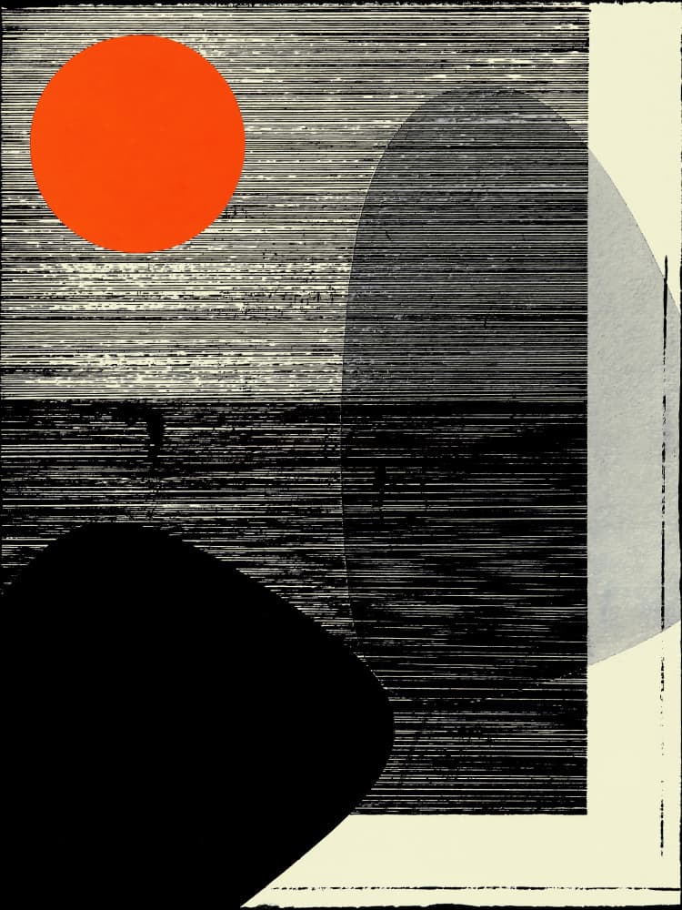 Abstract Orange Horizon by Petr Strnad — canvas wall art