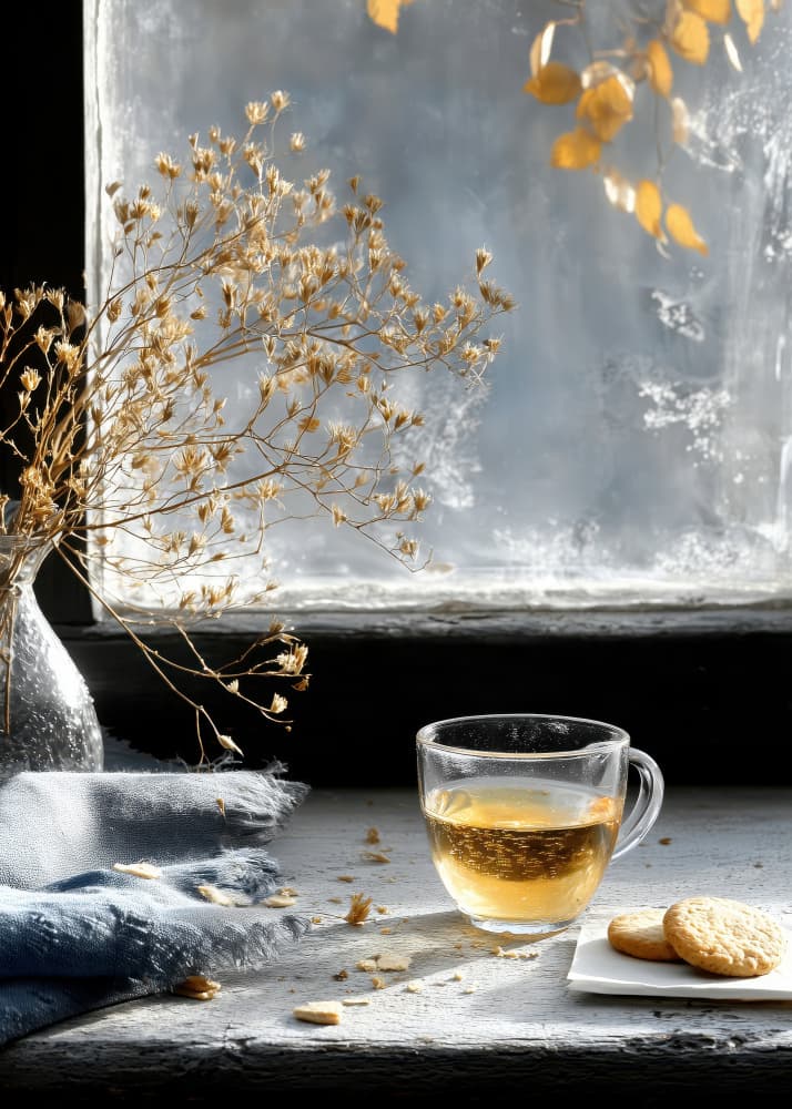 Cozy Morning Tea by Justyna Jaszke — canvas wall art