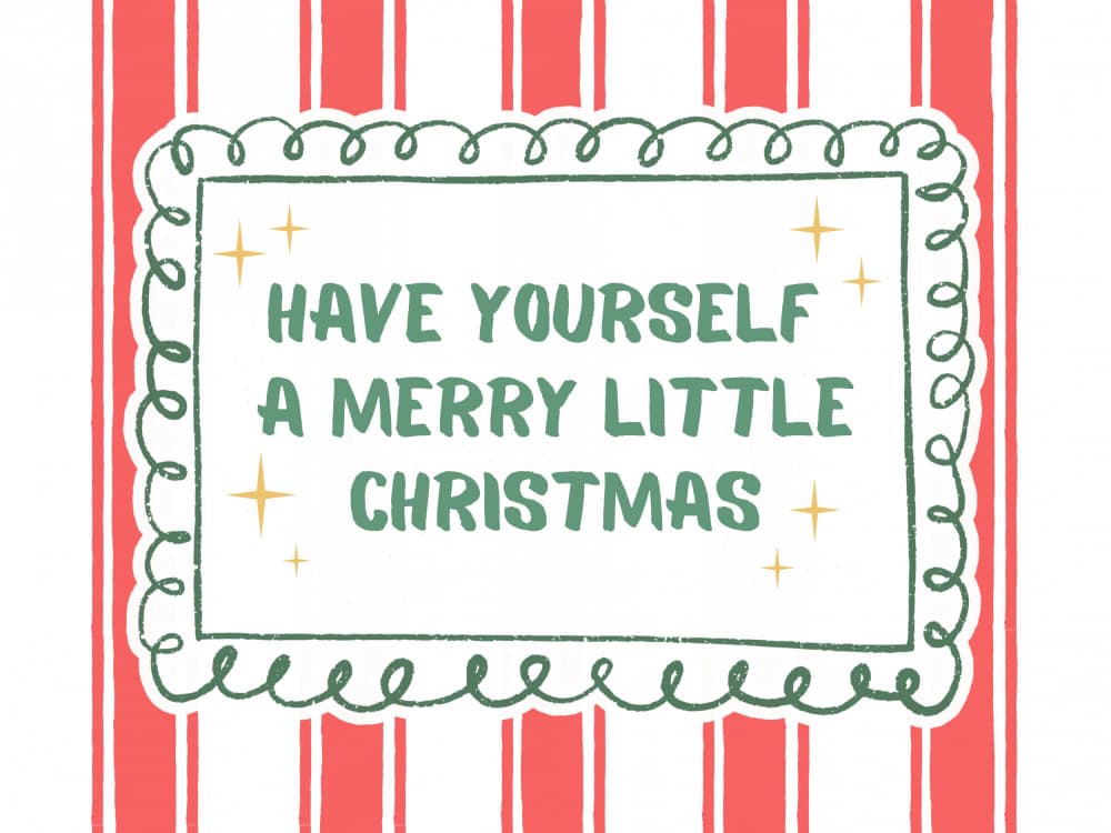 Merry Little Christmas Quote by Jolly and Dash — canvas wall art