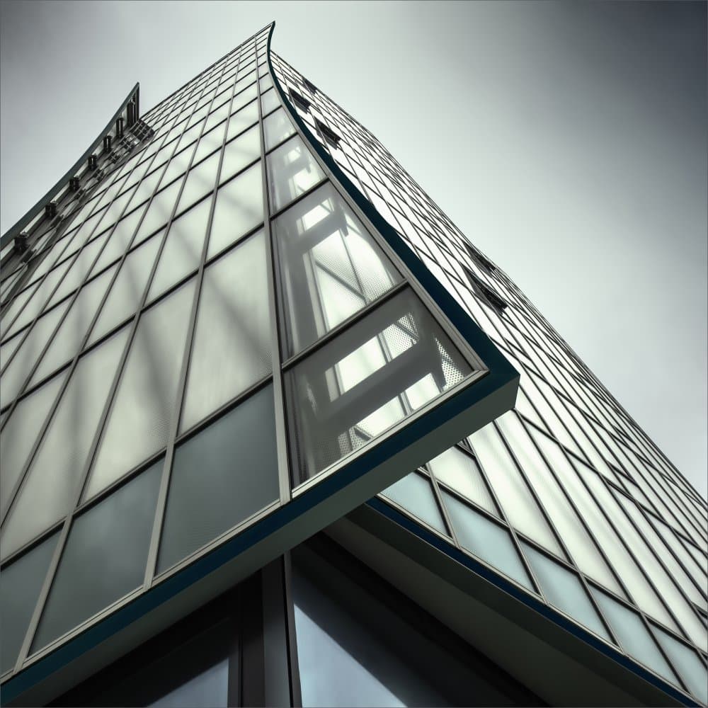 Sleek Glass Tower by Gilbert Claes — canvas wall art
