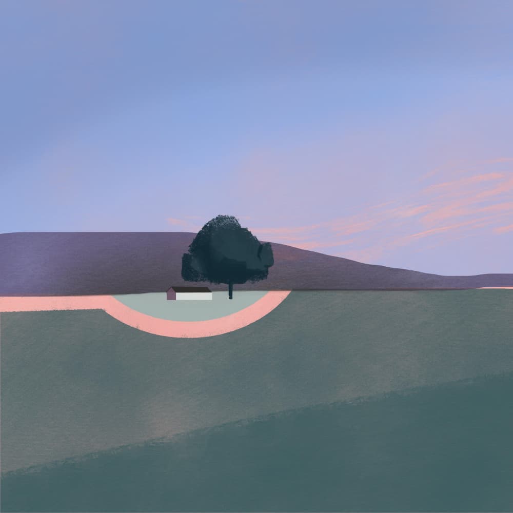 Quiet Hillside Retreat by Little Dean — canvas wall art