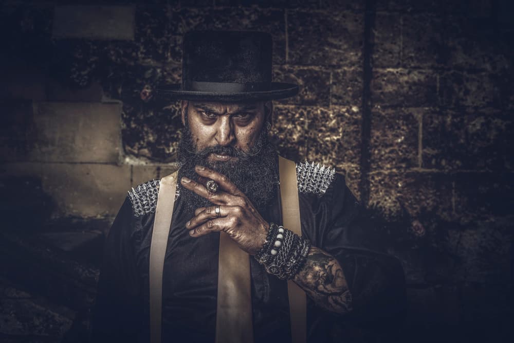 Bearded Man Cigar by gNo — canvas wall art