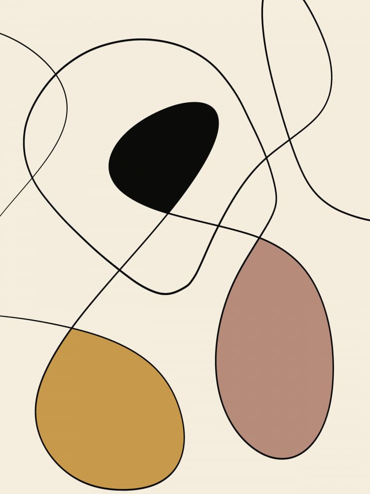 Organic Modern Shapes by Little Dean — canvas wall art