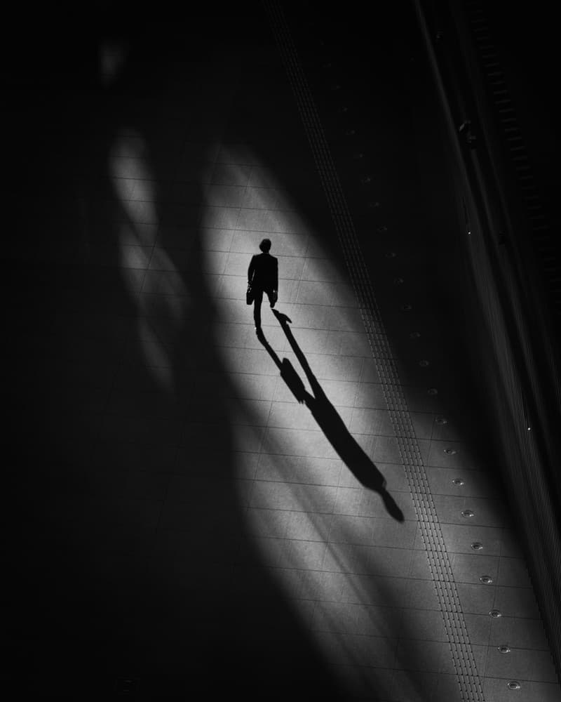 Man Walking Long Shadow by Yasuhiro Takachi — canvas wall art