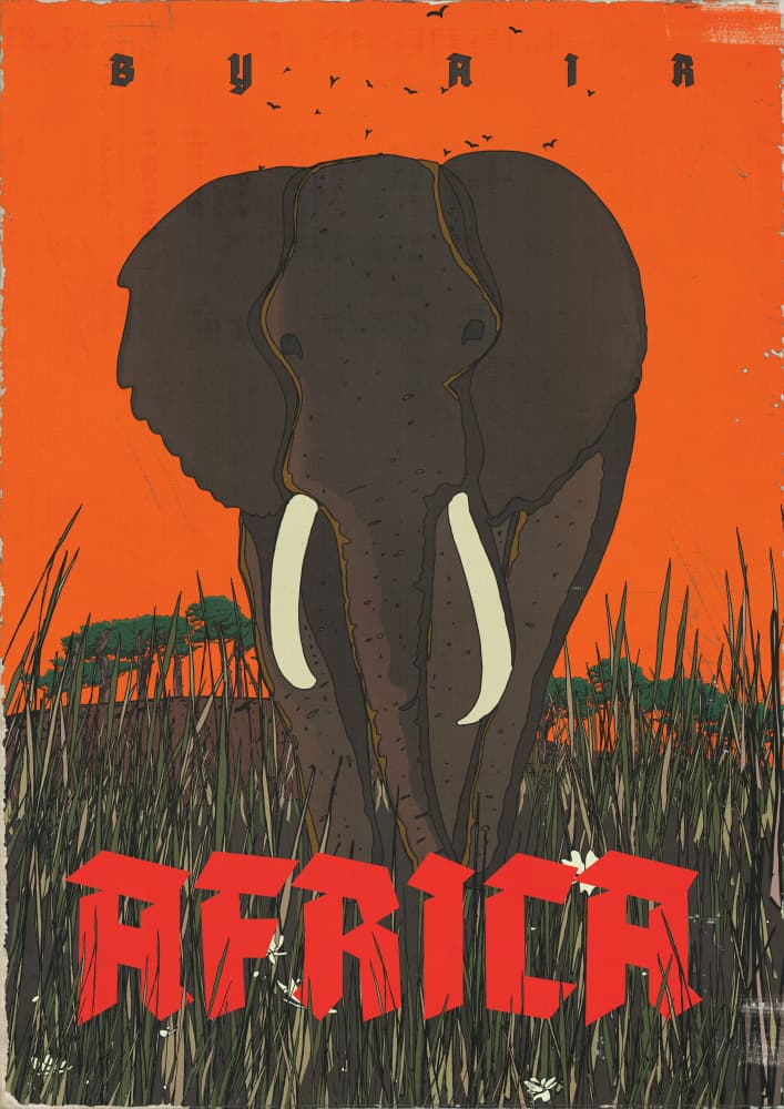 Vintage African Safari by Nicholas — canvas wall art