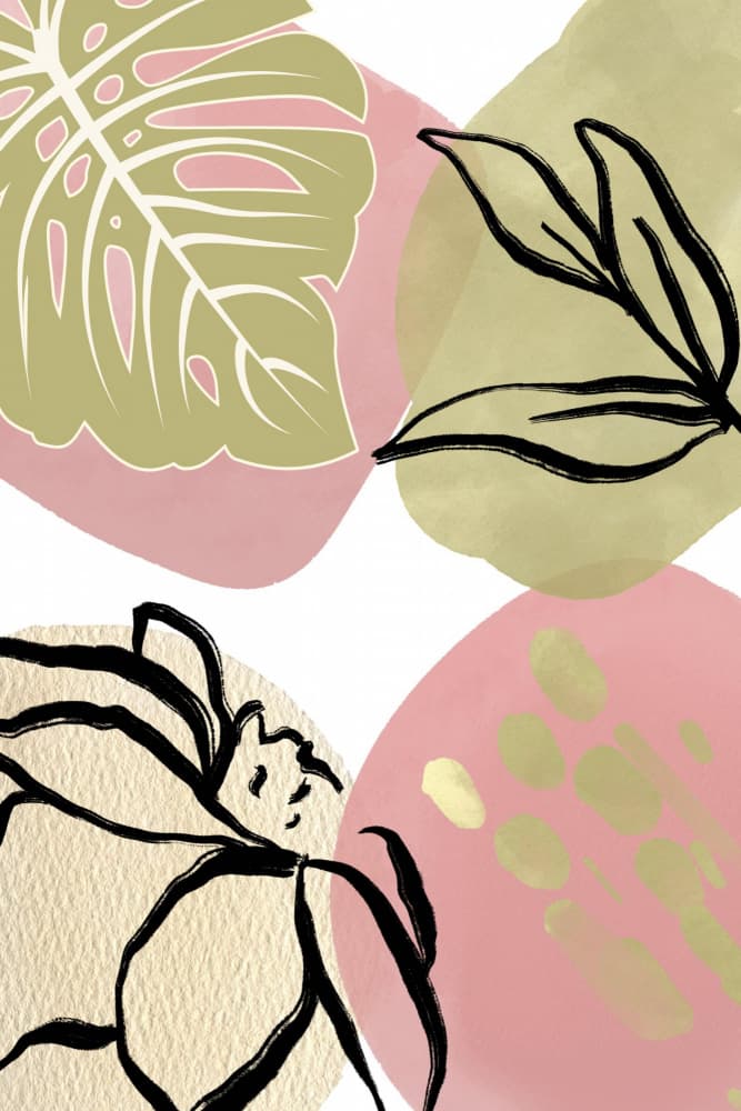 Modern Botanical Abstraction by Sally Ann Moss — canvas wall art