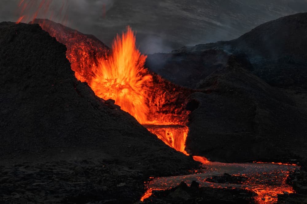 Molten Lava Explosion by Bragi Ingibergsson - BRIN — canvas wall art