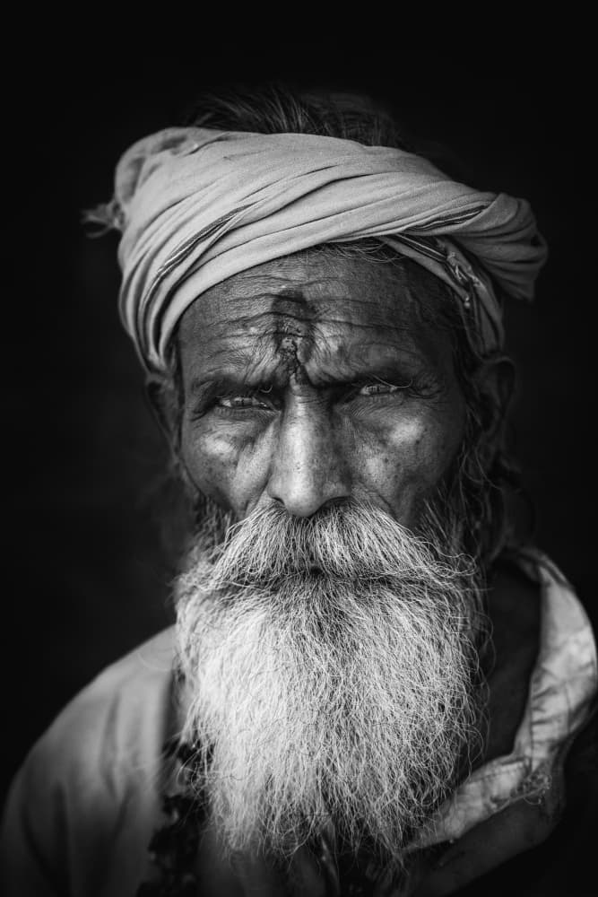 Indian Man Portrait by Trevor Cole — canvas wall art